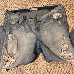 Torrid Light Blue Distressed Boyfriend Jeans
